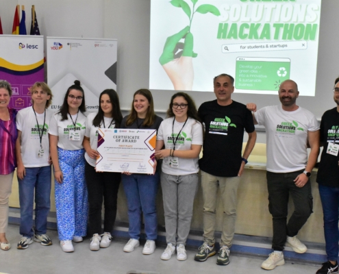 Winning team at the Green Solutions Hackathon in Tetovo; September 15-16, 2023
